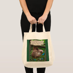 Beautiful Sloth Scripture: Ephesians 4:32 Tote Bag