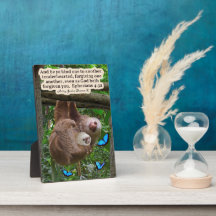 Beautiful Sloth Scripture Plaque Ephesians 4:32
