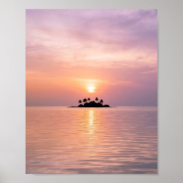 Beautiful Small Island Sunset The First Poster (Front)