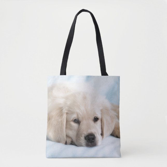 Beautiful Small Puppy Tote Bag (Front)