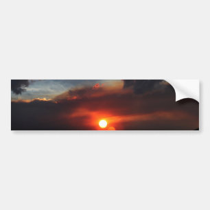 beautiful smokey sunset photo bumper sticker
