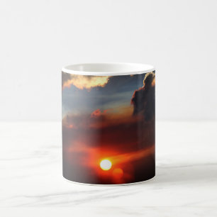 beautiful smokey sunset photo coffee mug