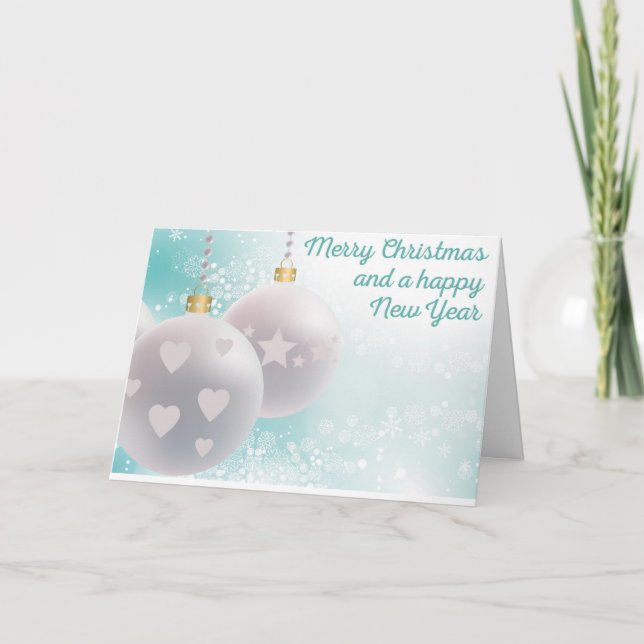 Beautiful Snow Christmas Holiday Card (Front)