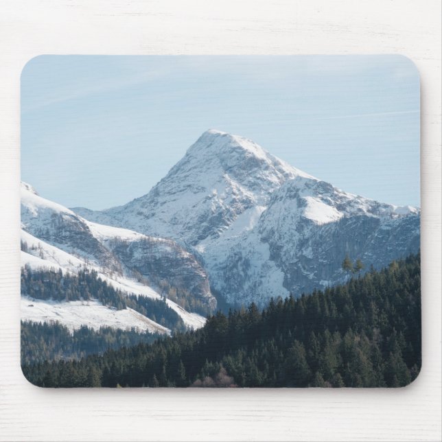 Beautiful Snow Covered Mountains Mouse Pad (Front)