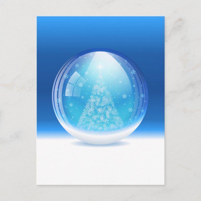 Beautiful snow globe postcard (Front)