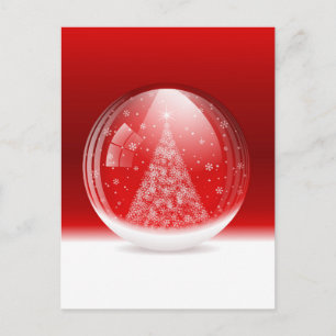 Beautiful snow globe postcard
