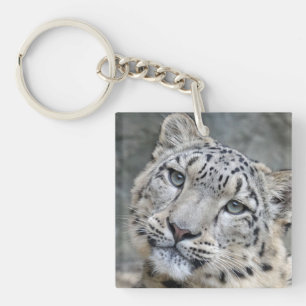 Beautiful Snow Leopard Key Ring