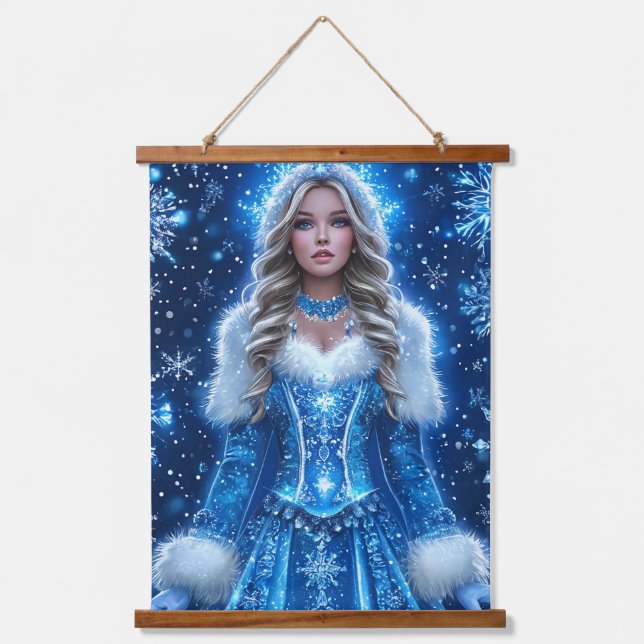 Beautiful Snow Maiden Hanging Tapestry (Front)
