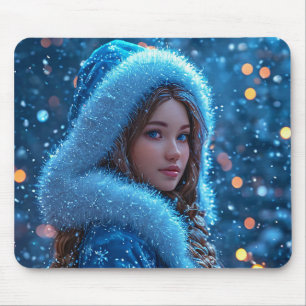 Beautiful Snow Maiden Mouse Pad