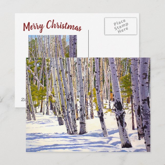 Beautiful Snow Mountain Christmas Card (Front/Back)