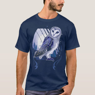 Beautiful snow owl in natural winter landscape owl T-Shirt