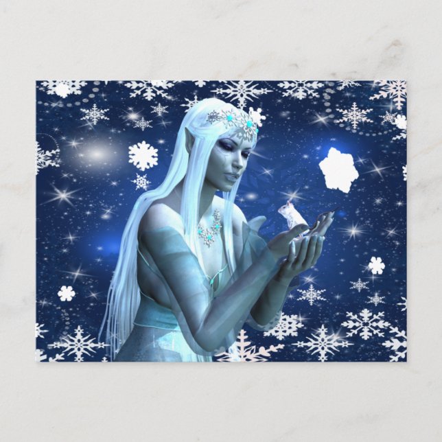 Beautiful Snow Queen Postcard (Front)