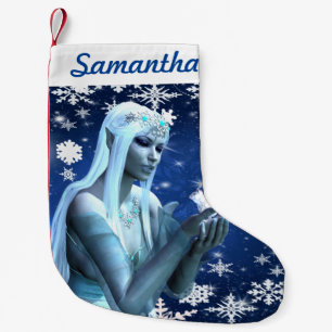 Beautiful Snow Queen Small Christmas Stocking