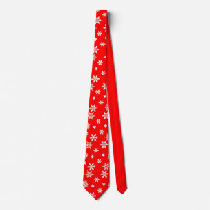 Beautiful Snowflake Pattern Christmas Tie