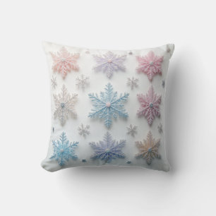 Beautiful snowflake pattern cushion