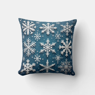 Beautiful snowflake pattern cushion