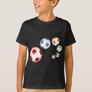 Beautiful soccer or football set of balls T-Shirt