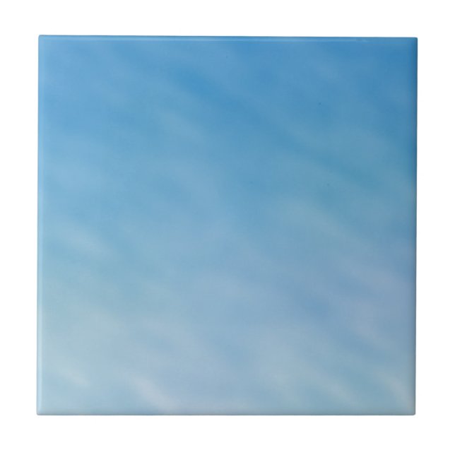 Beautiful Soft Blue Sky with Dreamy Clouds Ceramic Tile (Front)