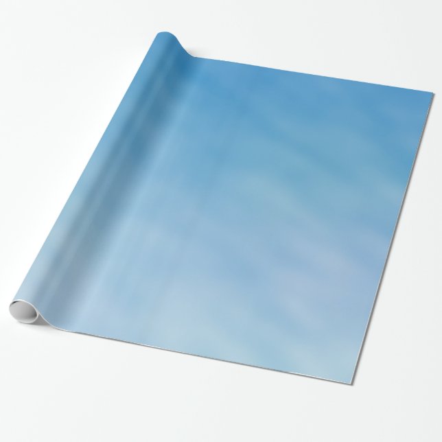 Beautiful Soft Blue Sky with Dreamy Clouds Wrapping Paper (Unrolled)