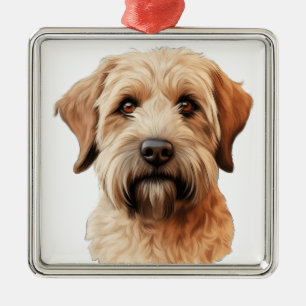 BEAUTIFUL SOFT COATED WHEATEN TERRIER DOG METAL ORNAMENT