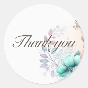 Beautiful soft floral  classic round sticker