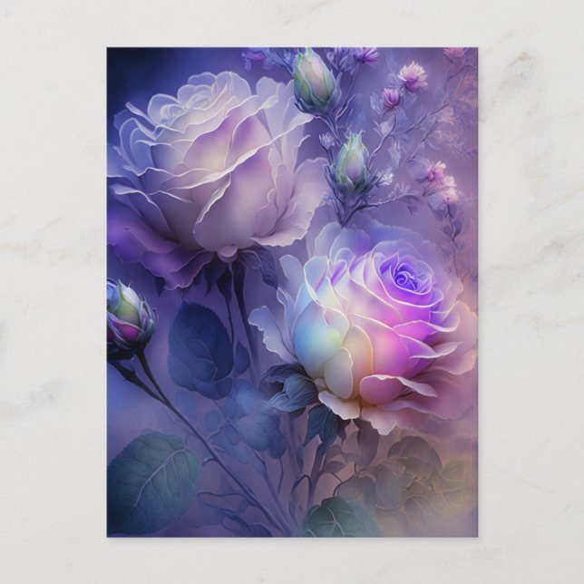 Beautiful Soft Focus Light Spectrum Roses Postcard (Front)
