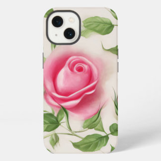 Beautiful soft pastel spring rose pattern iPhone 13 case