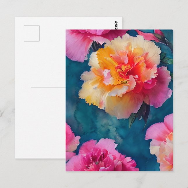 Beautiful Soft Pink Flowers Postcard (Front/Back)