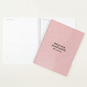 Beautiful Soft Pink Glittery Background Planner