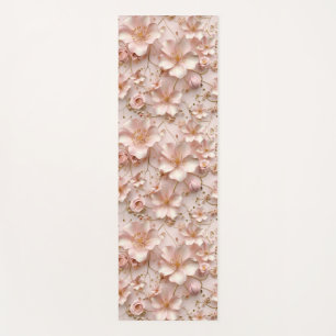 Beautiful Soft Pink Pastel Floral Yoga Mat