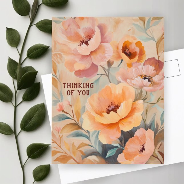 Beautiful Soft Wildflowers Flowers THINKING OF YOU Postcard (Beautiful Soft Wildflowers Flowers THINKING OF YOU Postcard
)