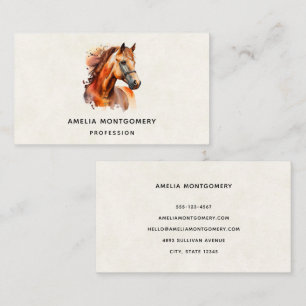 Beautiful Sorrel Horse Portrait Business Card