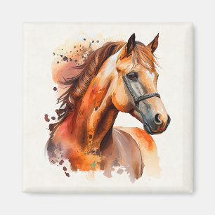 Beautiful Sorrel Horse Portrait Magnet