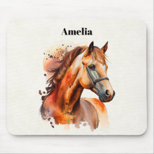 Beautiful Sorrel Horse Portrait Mouse Pad