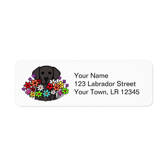 Beautiful Soul Black Labrador Illustration Return Address Label (Front)