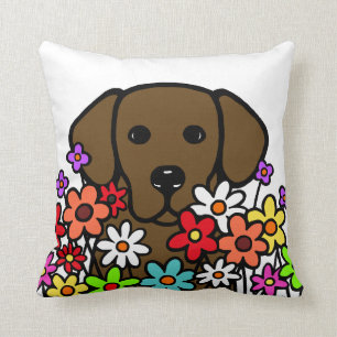Beautiful Soul Chocolate Labrador Illustration Cushion