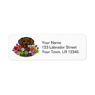 Beautiful Soul Chocolate Labrador Illustration Return Address Label
