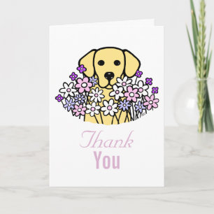 Beautiful Soul Yellow Labrador Illustration Thank You Card