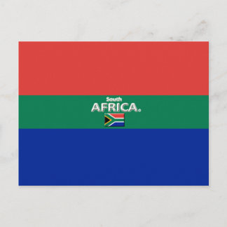 Beautiful South Africa Flag Colours Postcard