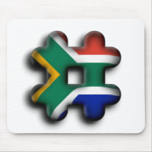 Beautiful South Africa Hashtag Flag Pattern Art   Mouse Pad