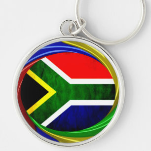 Beautiful South Africa National Flag Colours Motif Key Ring
