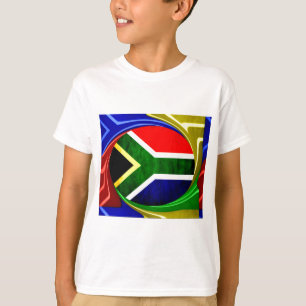 Beautiful South Africa National Flag Colours Motif T-Shirt