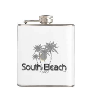Beautiful South Beach, Florida Hip Flask