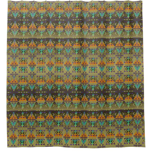 Beautiful Southwestern Style Shower Curtain (Front)