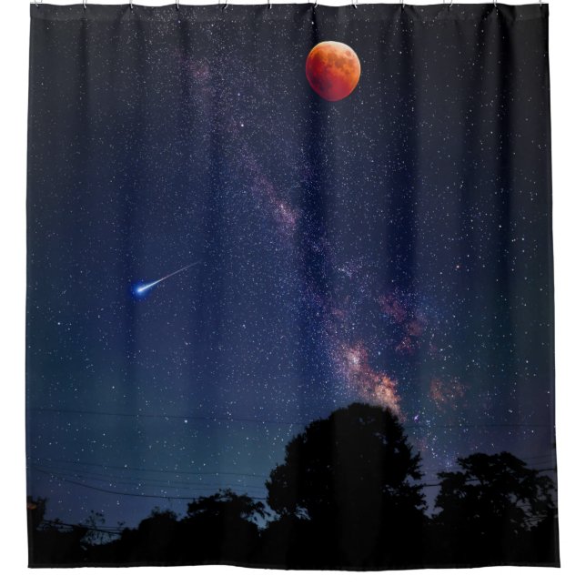Beautiful Space Shower Curtain (Front)
