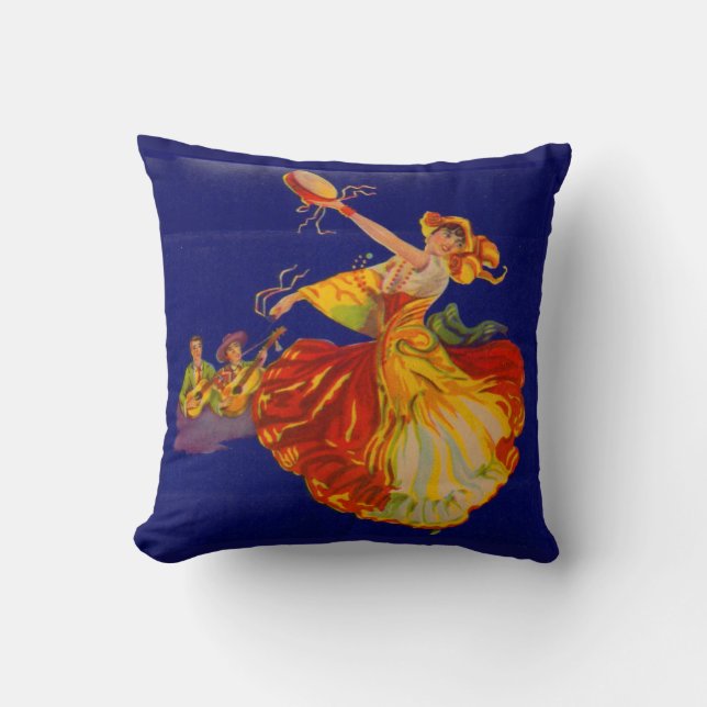 beautiful Spanish dancer Cushion (Front)