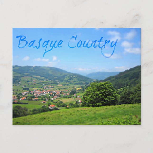Beautiful Spansh Village in the Basque Countryside Postcard (Front)