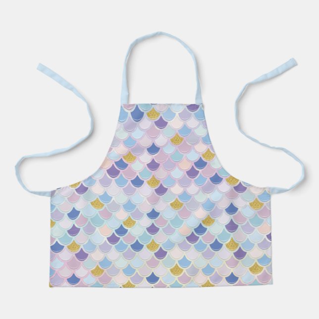 Beautiful Sparkle Crystal Mermaid Apron (Front)