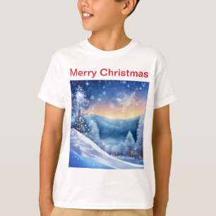 Beautiful Sparkling Winter Kids T-Shirt Scenic T
