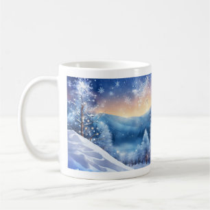 Beautiful Sparkling Winter Mug   Scenic Snow